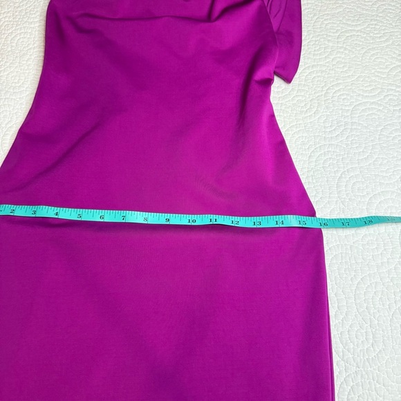 Ted Baker Pink Asymmetrical One-Shoulder Cocktail Dress Ted size 0 IS size 2 - Picture 12 of 16